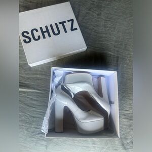 Schutz - White Platform Heels